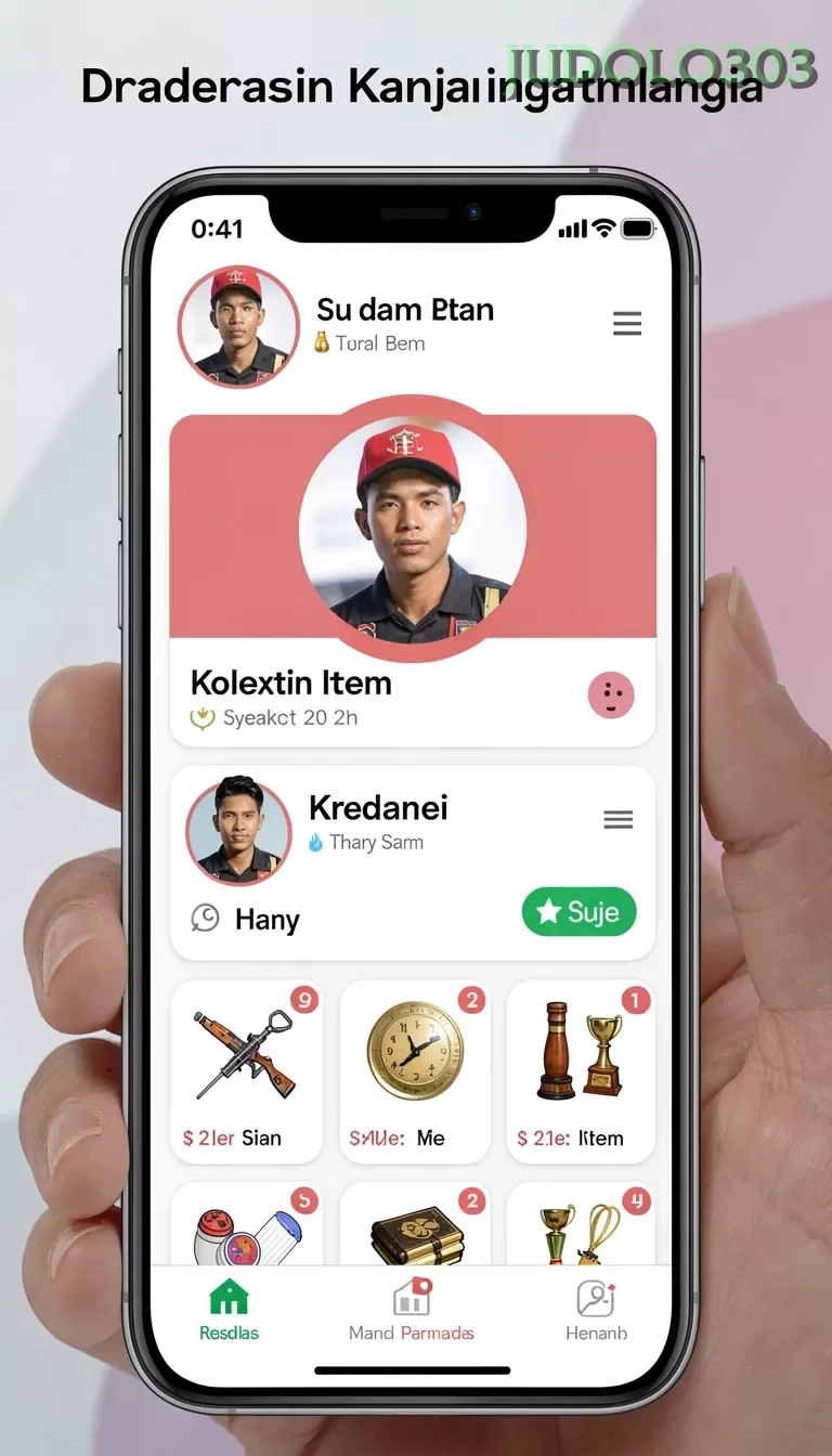 Cuplikan layar KINGSLOT — menu navigasi